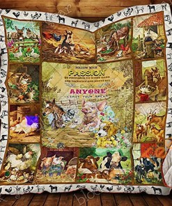 Life On Farm Quilt Blanket Bedding Set