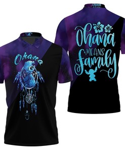 Lilo And Stitch Ohana Means Family Dreamcatcher Galaxy Style 3d Polo Shirt Jersey All Over Print Shirt 3d T-shirt