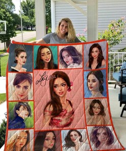 Lily Collins Illus Collection Quilt Blanket Bedding Set