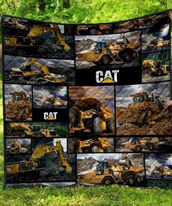 Limited Edition Ctpt Caterpillar Truck Quilt Blanket Bedding Set