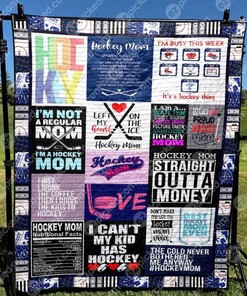 Limited Edition Hockey Mom Quilt Blanket Bedding Set