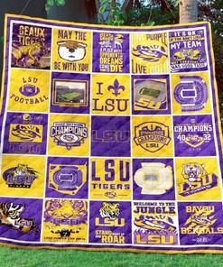 Limited Edition Lsu Quilt Blanket Bedding Set