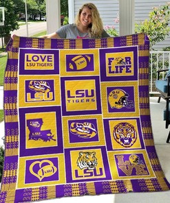 Limited Edition Lsu Quilt Blanket Bedding Set Gifts for Fans