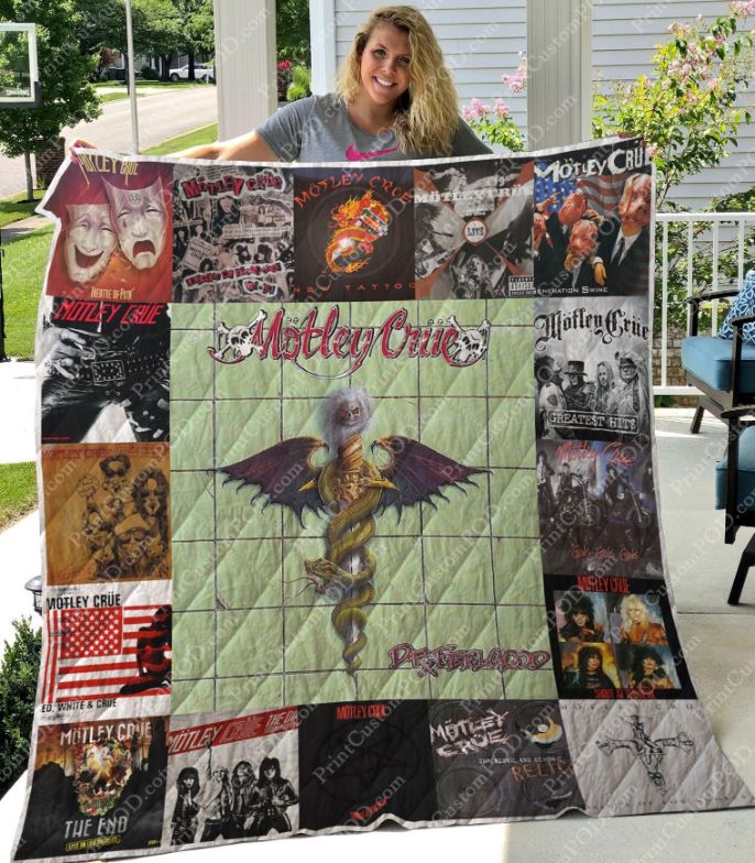 Limited Edition Motley Crue Quilt Blanket Bedding Set