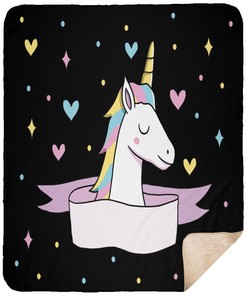 Limited Edition Unicorn Heart Blanket for Home Décor