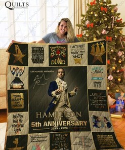 Lin Manuel Miranda Hamilton 5th Anniversary Quotes Collection Quilt Blanket Bedding Set