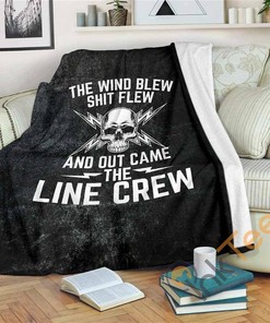 Line Crew Sherpa Fleece Blanket Gifts for Family, for Couple