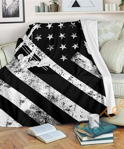 Lineman Flaglineman Bestseller Sherpa Fleece Blanket Gifts for Family, for Couple