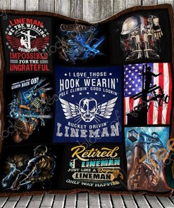 Lineman Quilt Blanket Bedding Set
