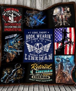 Lineman Quilt Blanket Bedding Set for Home Décor