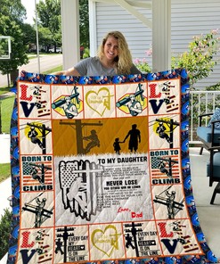 Lineman To My Daughter From Dad I Want You To Believe Personalized Quilt Blanket Bedding Set