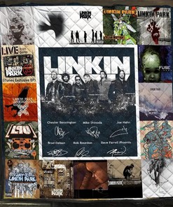 Linkin Park Members Signatures Blanket Rock Musical Gift For Lovers Quilt