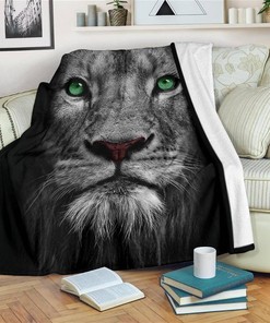 Lion Face Amazing Lion Lover Sherpa Fleece Blanket Gifts for Family, for Couple