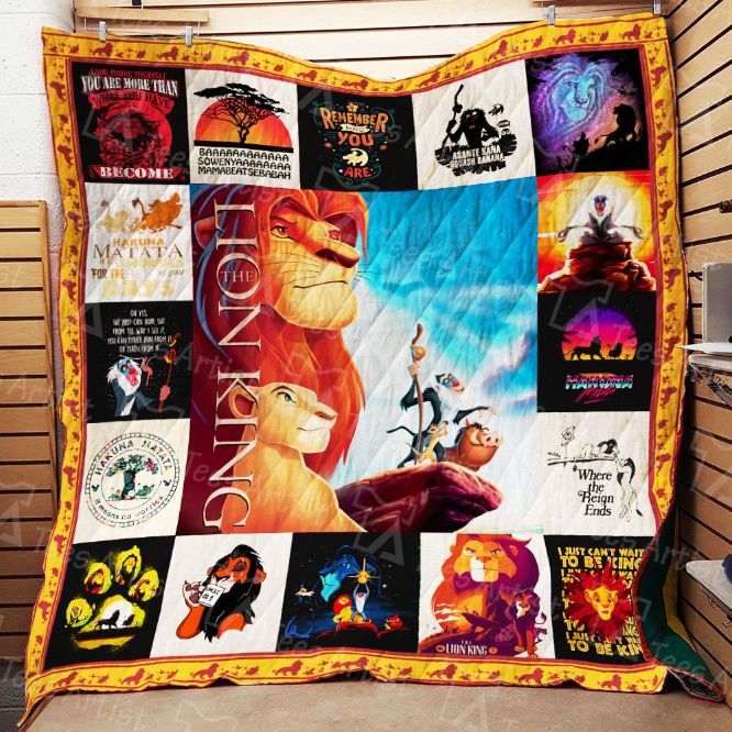 Lion King Graphic Designs Quilt Blanket Bedding Set