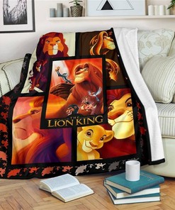 Lion King Idea Sherpa Fleece Blanket Gifts for Family, for Couple
