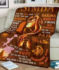 Lion King Quotes Simba Sherpa Fleece Blanket Gifts for Family, for Couple