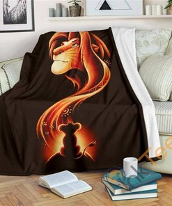 Lion King Sherpa Fleece Blanket Gifts for Family, for Couple