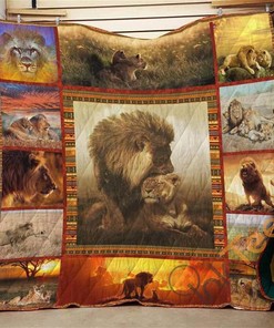Lion Quilt Blanket Bedding Set