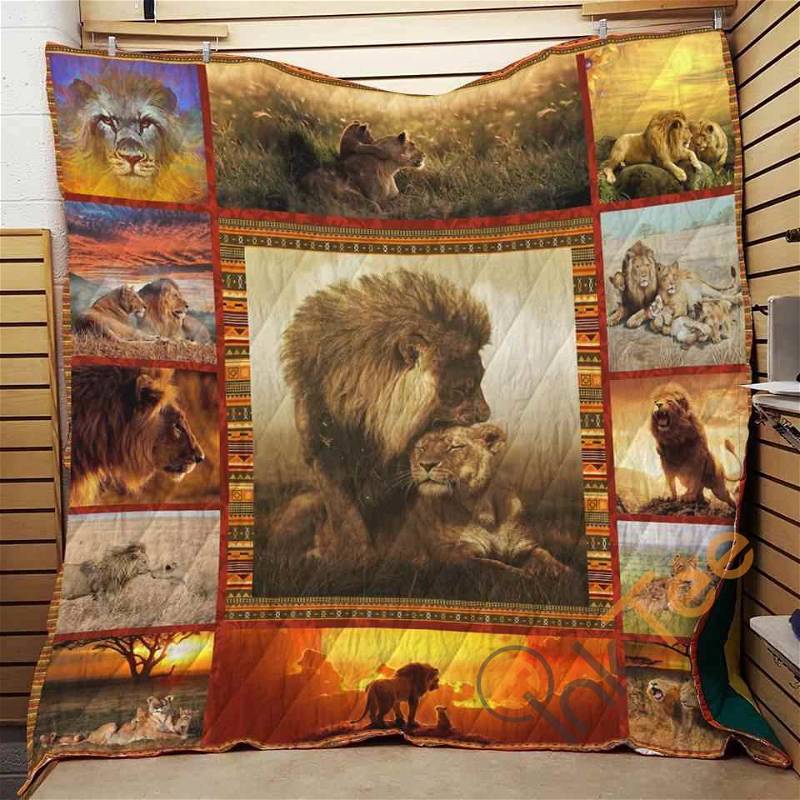 Lion Quilt Blanket Bedding Set