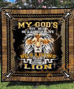 Lion Quilt Blanket Bedding Set With Pillowcase Option