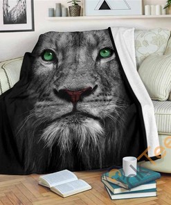 Lion Sherpa Fleece Blanket Gifts for Family, for Couple