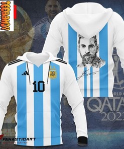 Lionel Messi Argentina World Cup 3D Hoodie