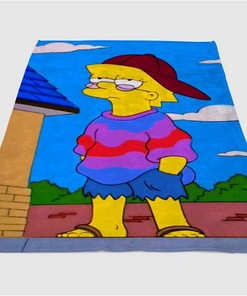 Lisa From Simpsons Sherpa Fleece Blanket Gifts for Family, for Couple