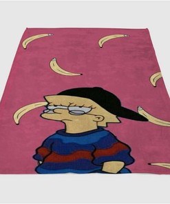 Lisa Simpson Papel Sherpa Fleece Blanket Gifts for Family, for Couple