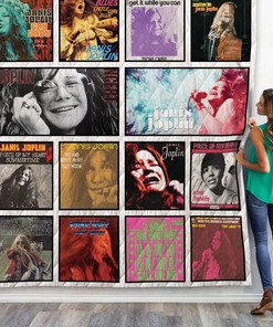 List Of Janis Joplin Albums Collected Quilt Blanket Bedding Set