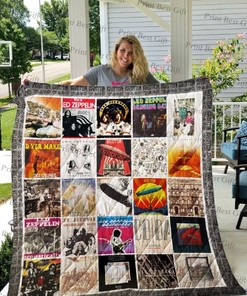 Listen Led Zeppelin Albums Cover Poster Ver Quilt Blanket Bedding Set