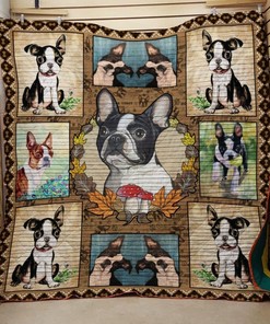 Little Boston Terrier Quilt Blanket Bedding Set