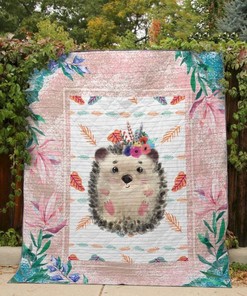 Little Cute Hedgehog Quilt Blanket Bedding Set