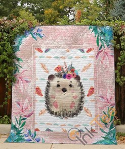 Little Cute Hedgehog Quilt Blanket Bedding Set