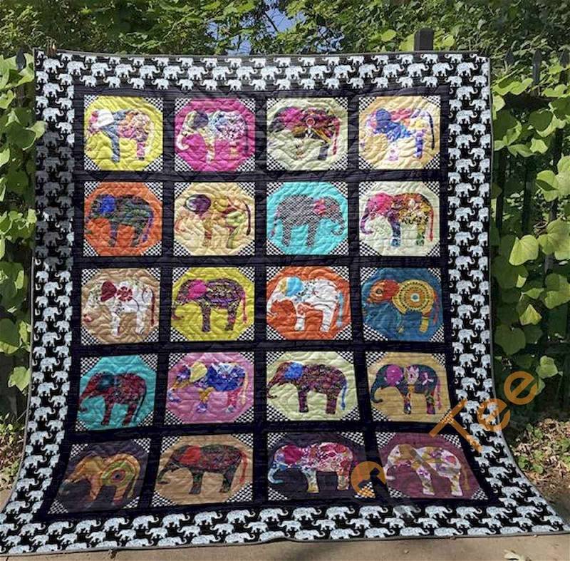 Little Elephants Quilt Blanket Bedding Set