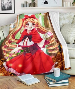 Little Red Riding Hood Sherpa Fleece Blanket Gifts for Family, for Couple
