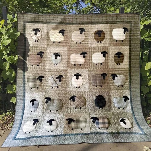 Little Sheep Quilt Blanket Bedding Set for Home Décor - Bluefink