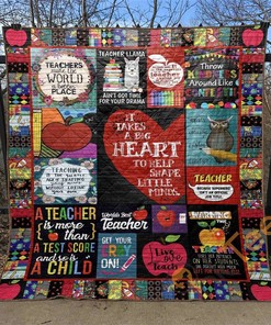 Live Love Teach Quilt Blanket Bedding Set
