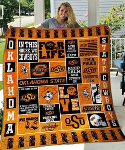 Live Orange Ncaa Oklahoma State Cowboys Loved Quilt Blanket Bedding Set
