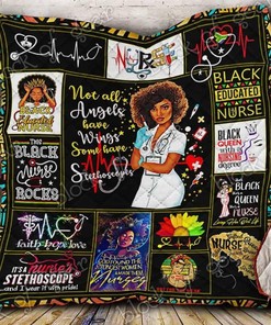 Ll Black Nurse Quilt Blanket Bedding Set for Home Décor