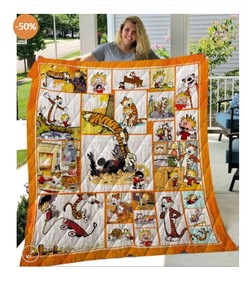 Ll Calvin And Hobbes Quilt Blanket Bedding Set