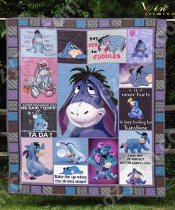Ll Eeyore Quilt Blanket Bedding Set for Home Décor