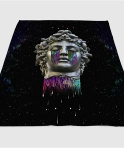 Loggia Background Sherpa Fleece Blanket Gifts for Family, for Couple