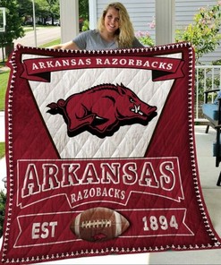 Logo Ncaa Arkansas Razorbacks Great Quilt Blanket Bedding Set