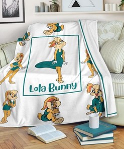 Lola Bunny Looney Tunes Cartoon Fleece Blanket Gift For Fan, Quilt Blanket Bedding Set Gift