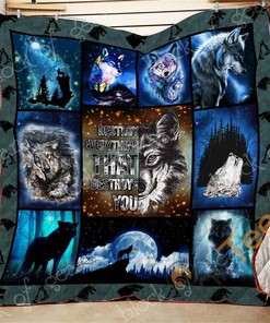 Lone Wolf Quilt Blanket Bedding Set
