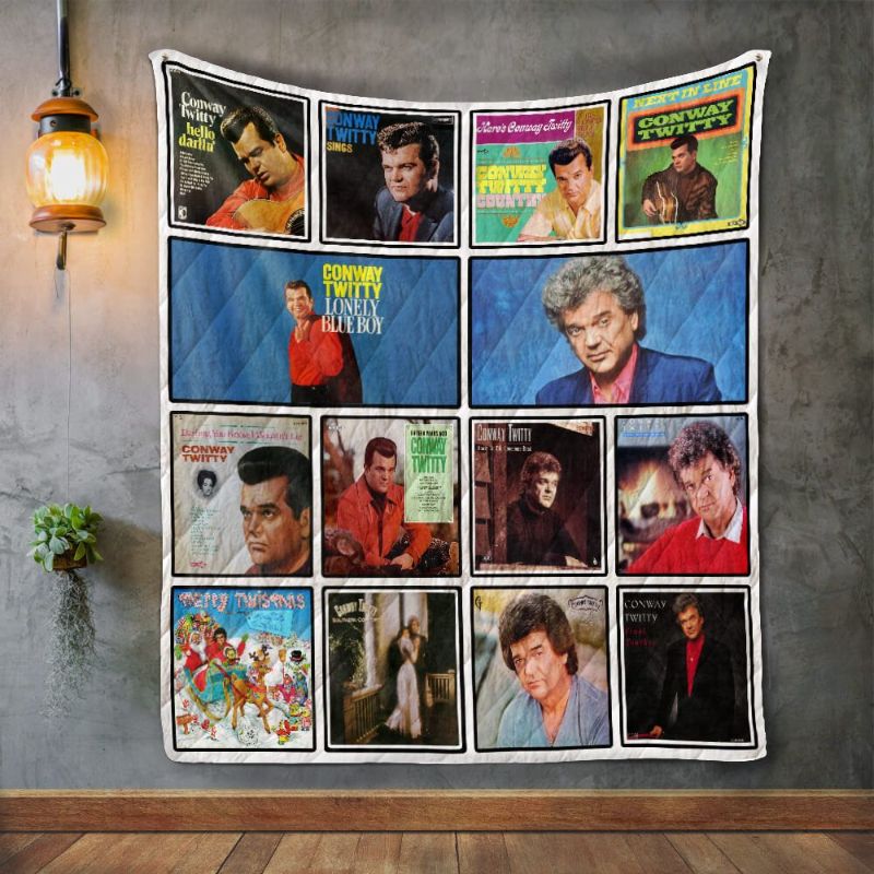 Lonely Blue Boy Conway Twitty Albums Quilt Blanket Bedding Set