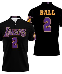 Lonzo Ball Lakers Jersey Inspired Style 3D All Over Print Polo Shirt