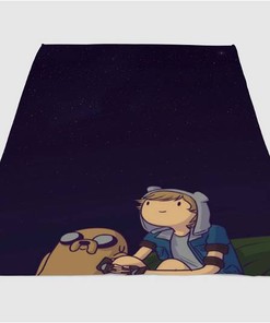 Look Sky Adventure Time Sherpa Fleece Blanket Gifts for Family, for Couple