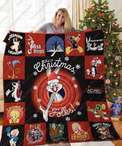 Looney Tunes Christmas Folks Quilt Blanket Bedding Set