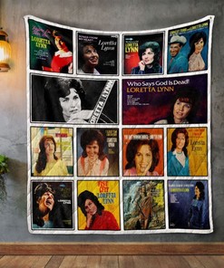 Loretta Lynn Who Says God Is Dead Albums Quilt Blanket Bedding Set